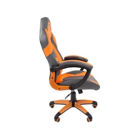 Компьютерное кресло Chairman game 20 серый/оранжевый - фото 3