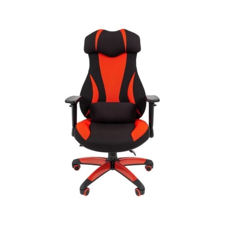 Компьютерное кресло Chairman game 14 чёрное/красное - фото 2