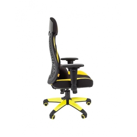Компьютерное кресло Chairman game 14 чёрное/жёлтое - фото 3