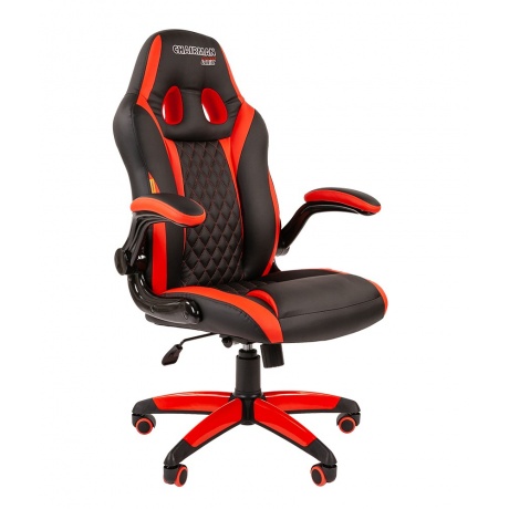 Компьютерное кресло Chairman game 15 чёрный/красный - фото 1