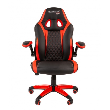 Компьютерное кресло Chairman game 15 чёрный/красный - фото 2