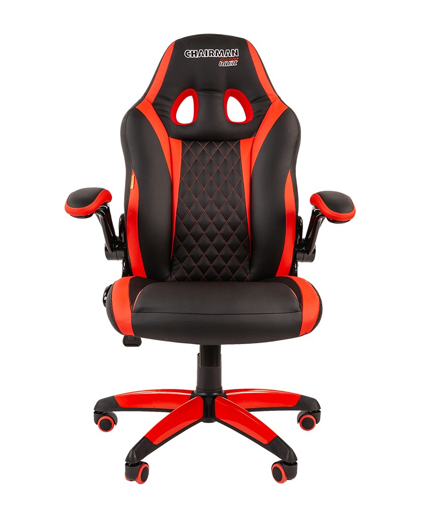 Компьютерное кресло Chairman game 15 чёрный/красный - фото 2