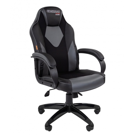 Компьютерное кресло Chairman game 17 чёрное/серое - фото 1