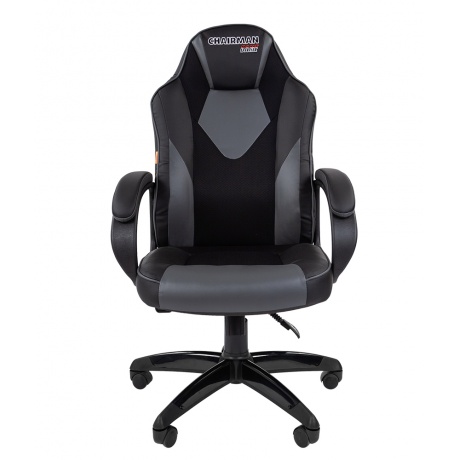 Компьютерное кресло Chairman game 17 чёрное/серое - фото 2