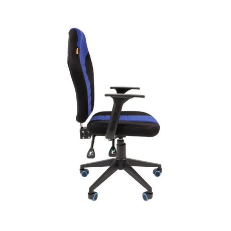 Компьютерное кресло Chairman game 8 чёрное/синее - фото 3