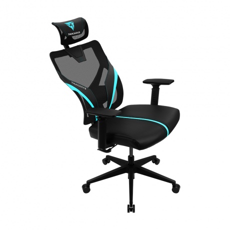 Кресло игровое ThunderX3 YAMA1-BC чёрно-голубое (TX3-YAMA1BC) - фото 4