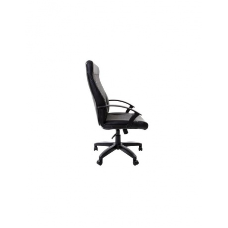 Компьютерное кресло Brabix &quot;Trust EX-535&quot;, экокожа черная, ткань серая - фото 3