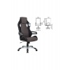 Компьютерное кресло Brabix "Techno GM-002" черный/серый, вставки...