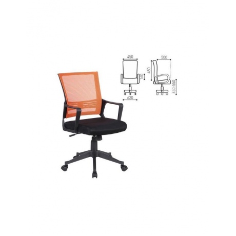Кресло Brabix  Balance MG-320 черное/оранжевое - фото 1
