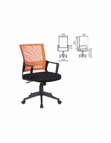 Кресло Brabix  Balance MG-320 черное/оранжевое