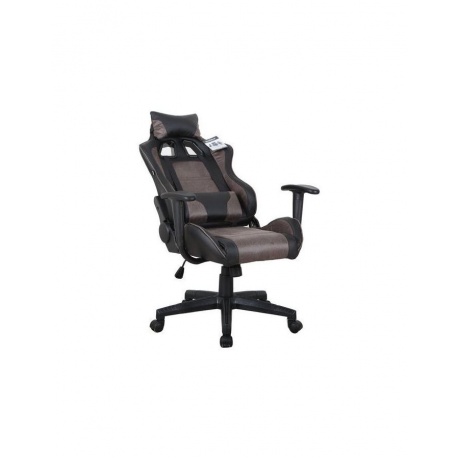Компьютерное кресло BRABIX GT Racer GM-100 (две подушки ткань экокожа черное/коричневое) - фото 2
