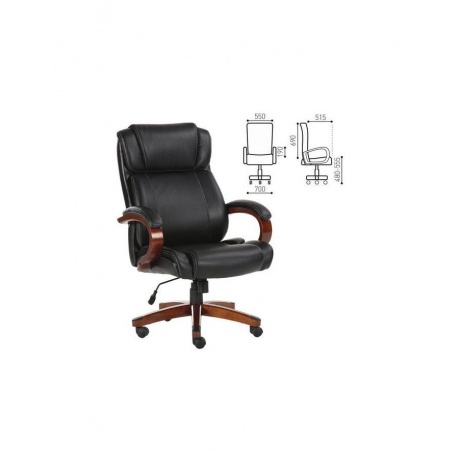 Компьютерное кресло Brabix Premium Magnum EX-701 (дерево рециклированная кожа черное) - фото 1