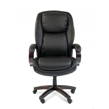 Кресло компьютерное Chairman 408 черный (кожа) - фото 2