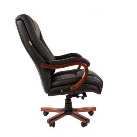 Кресло компьютерное Chairman 503 черный (кожа) - фото 3