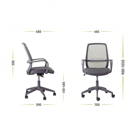 Кресло UTFC М-802 Понти/Ponti grey PL LF 604-12/LF 2029-12 (серый) - фото 6