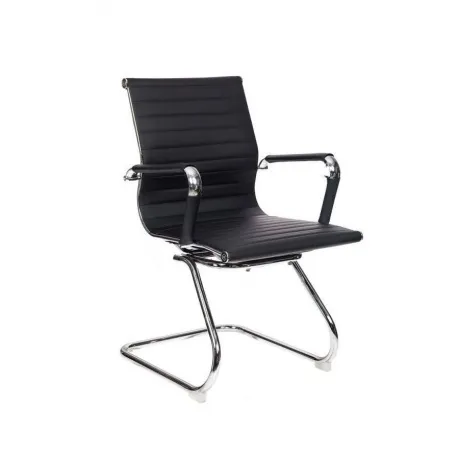 Кресло Бюрократ CH-883-LOW-V/BLACK низкая спинка черный искусств...