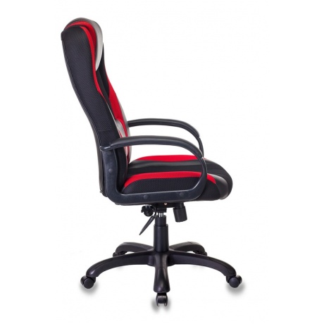 Кресло игровое Бюрократ VIKING-9/BL+RED черный/красный искусст.кожа/ткань - фото 3