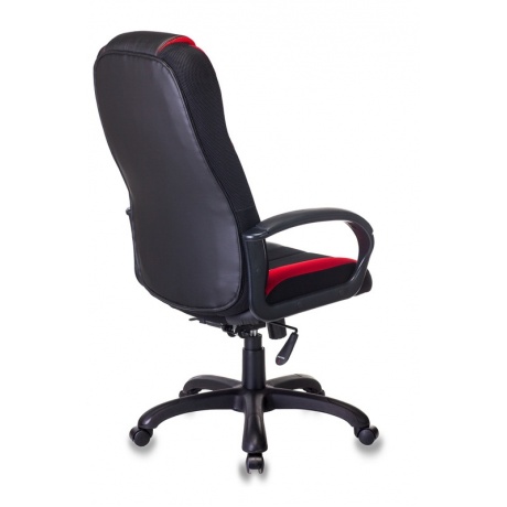 Кресло игровое Бюрократ VIKING-9/BL+RED черный/красный искусст.кожа/ткань - фото 4