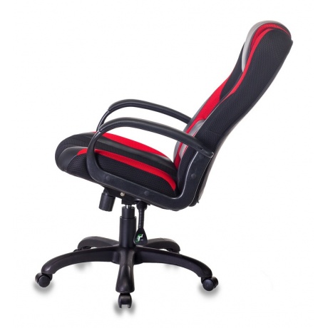 Кресло игровое Бюрократ VIKING-9/BL+RED черный/красный искусст.кожа/ткань - фото 5