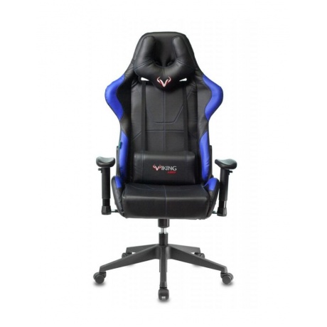 Компьютерное кресло Бюрократ VIKING 5 AERO BLUE черный/синий искусственная кожа - фото 2