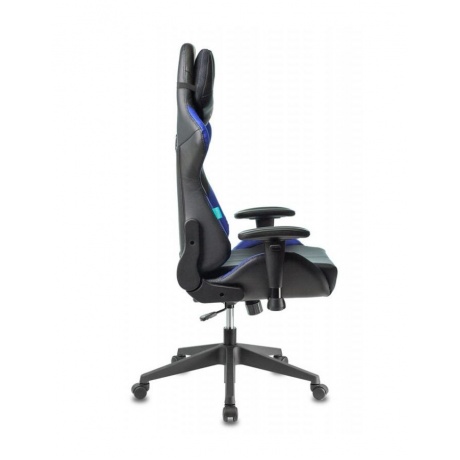Компьютерное кресло Бюрократ VIKING 5 AERO BLUE черный/синий искусственная кожа - фото 4