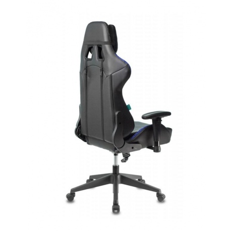 Компьютерное кресло Бюрократ VIKING 5 AERO BLUE черный/синий искусственная кожа - фото 5