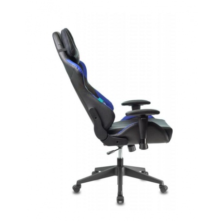 Компьютерное кресло Бюрократ VIKING 5 AERO BLUE черный/синий искусственная кожа - фото 6