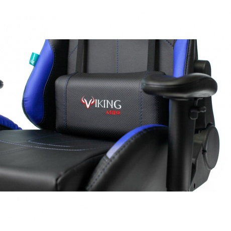 Компьютерное кресло Бюрократ VIKING 5 AERO BLUE черный/синий искусственная кожа - фото 10