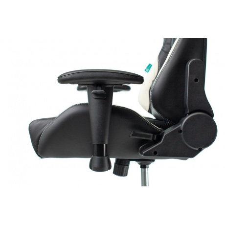 Кресло игровое Бюрократ VIKING 5 AERO WHITE черный/белый искусственная кожа - фото 3