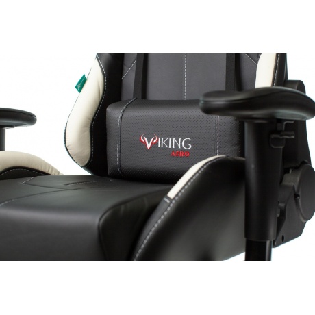 Кресло игровое Бюрократ VIKING 5 AERO WHITE черный/белый искусственная кожа - фото 10