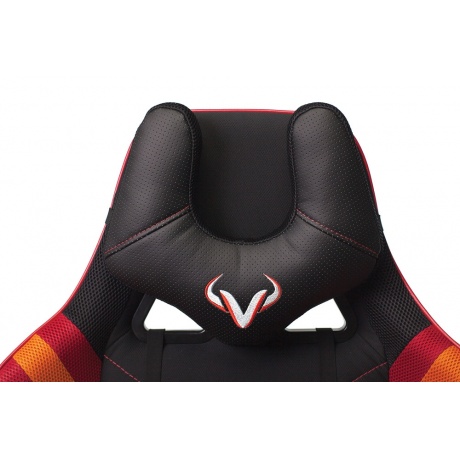 Кресло игровое Бюрократ VIKING 4 AERO RED две подушки черный/красный искусст.кожа/ткань - фото 3