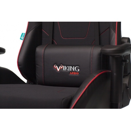 Кресло игровое Бюрократ VIKING 4 AERO RED две подушки черный/красный искусст.кожа/ткань - фото 12