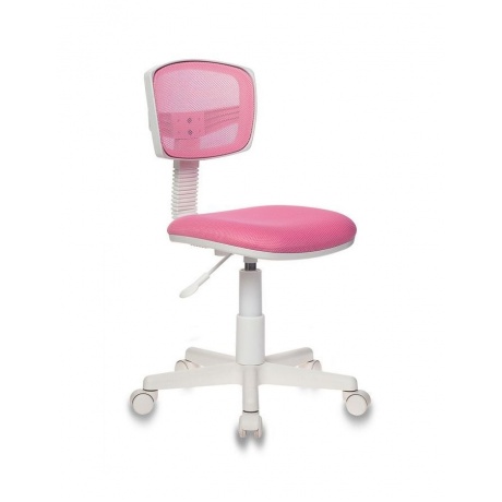 Кресло детское Бюрократ CH-W299/PK/TW-13A спинка сетка розовый TW-06A TW-13A (пластик белый) - фото 1