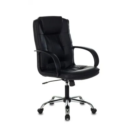 Кресло руководителя Бюрократ T-800N/BLACK черный кожа крестовина...