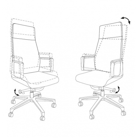 Кресло руководителя Бюрократ JONS/BLACK черный кожа крестовина алюминий - фото 5