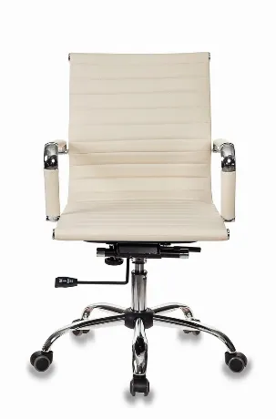 Кресло руководителя Бюрократ CH-883-LOW/IVORY низкая спинка слон...