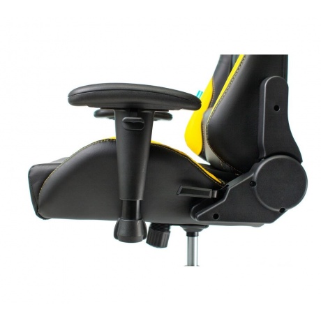 Компьютерное кресло Бюрократ VIKING 5 AERO YELLOW черный/желтый искусственная кожа - фото 3