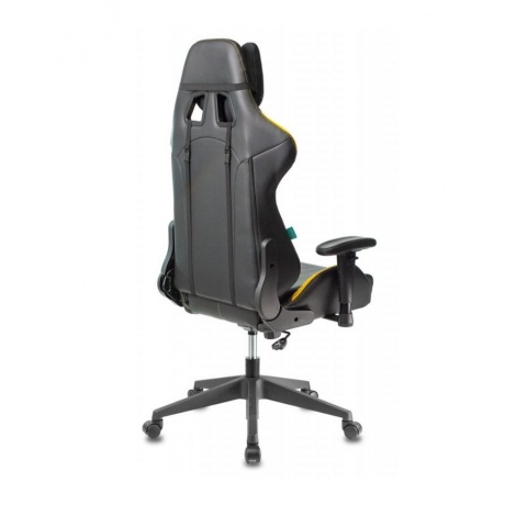 Компьютерное кресло Бюрократ VIKING 5 AERO YELLOW черный/желтый искусственная кожа - фото 5