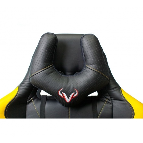 Компьютерное кресло Бюрократ VIKING 5 AERO YELLOW черный/желтый искусственная кожа - фото 8