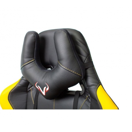 Компьютерное кресло Бюрократ VIKING 5 AERO YELLOW черный/желтый искусственная кожа - фото 10