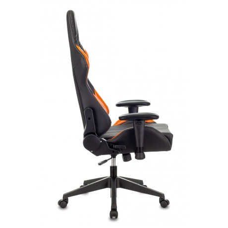 Компьютерное кресло Бюрократ VIKING 5 AERO ORANGE черный/оранжевый искусственная кожа - фото 5