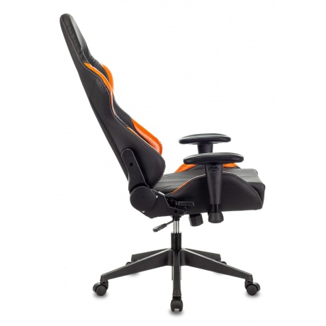 Компьютерное кресло Бюрократ VIKING 5 AERO ORANGE черный/оранжевый искусственная кожа - фото 7