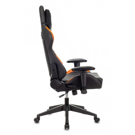 Компьютерное кресло Бюрократ VIKING 5 AERO ORANGE черный/оранжевый искусственная кожа - фото 11