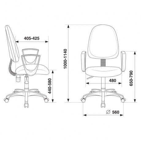 Кресло Бюрократ CH-1300N/3C11 черный Престиж+ 3C11 - фото 5