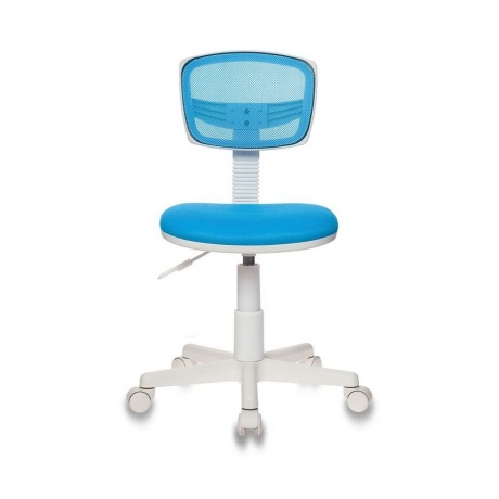 Кресло детское Бюрократ CH-W299/LB/TW-55 спинка сетка голубой TW-31 TW-55 (пластик белый) - фото 2