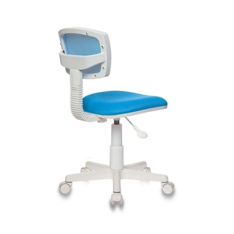 Кресло детское Бюрократ CH-W299/LB/TW-55 спинка сетка голубой TW-31 TW-55 (пластик белый) - фото 4
