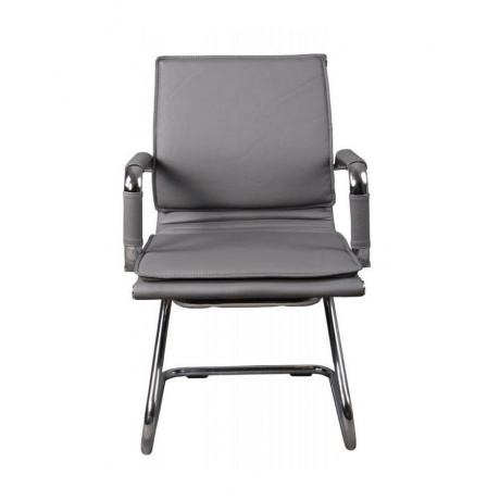 Кресло Бюрократ CH-993-Low-V/grey низкая спинка серый искусственная кожа - фото 2