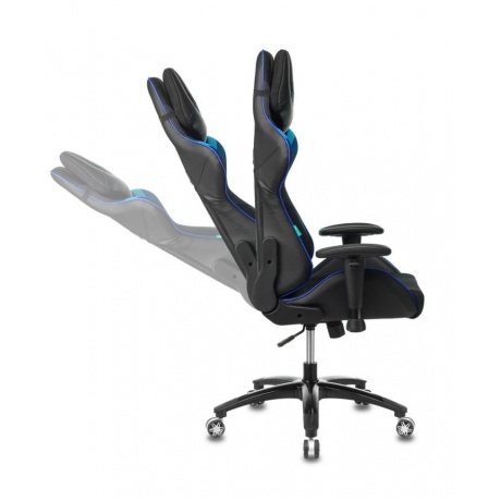 Компьютерное кресло Бюрократ VIKING 4 AERO BLUE две подушки черный/синий искусст.кожа/ткань - фото 8