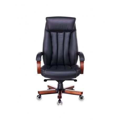 

Кресло руководителя Бюрократ T-9922WALNUT/BLACK черный кожа крестовина дерево