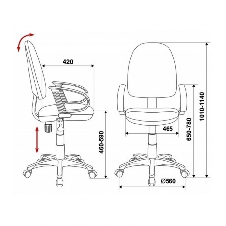Кресло Бюрократ CH-300/BLACK черный JP-15-2 - фото 6